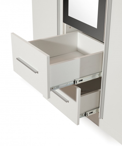 Шкаф с зеркалом Embawood Крефелд 1360х1990х560 ДСП белый 