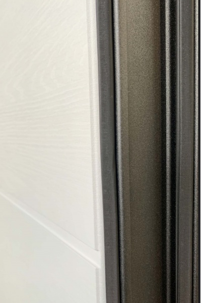 Дверь входная Министерство дверей Оптима 202 Микс дуб грифель / дуб пломбир горизонт 2050x960 мм левая