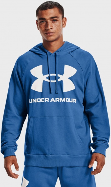Джемпер Under Armour RIVAL FLEECE BIG LOGO HD 1357093-474 р. S голубой