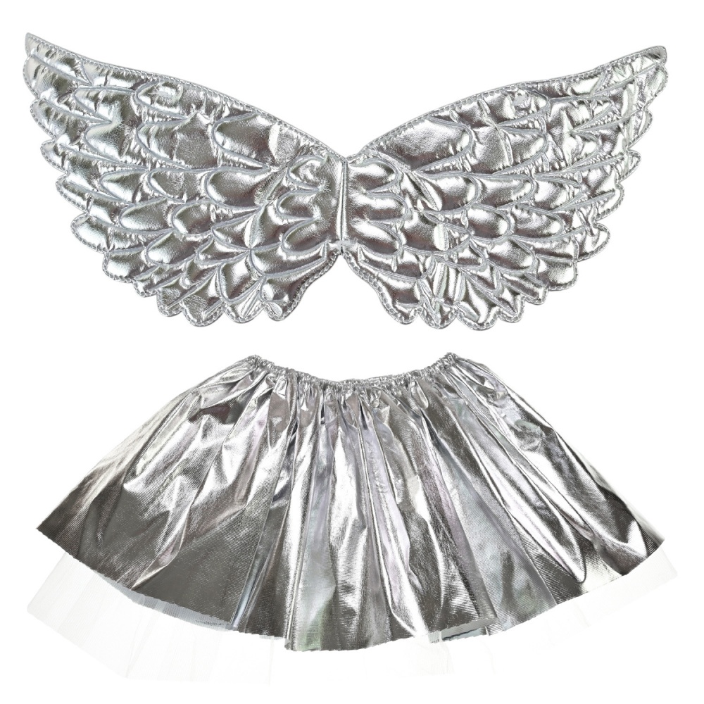 Костюм дитячий карнавальний Shantou (спідниця, крила, обруч) сірий E2501-2