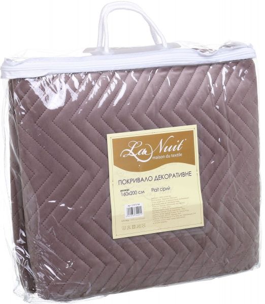 Покривало Plait 160x220 см La Nuit сірий 