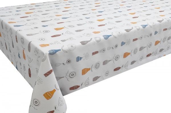 Скатерть Вазы 140x180 см разноцветный 