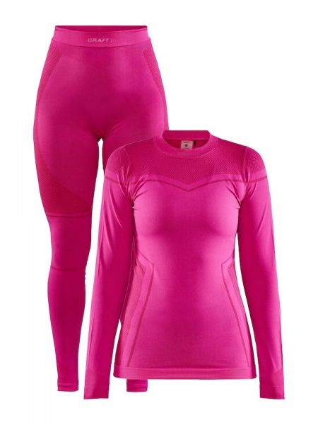 Комплект термобелья Craft CORE DRY FUSEKNIT SET W 1909741-738000 S малиновый