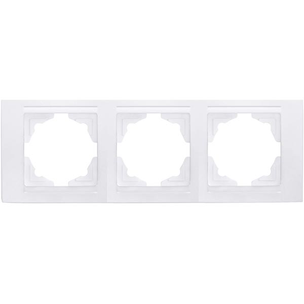 Рамка тримісна Gunsan Moderna універсальна білий MD 29 11 143