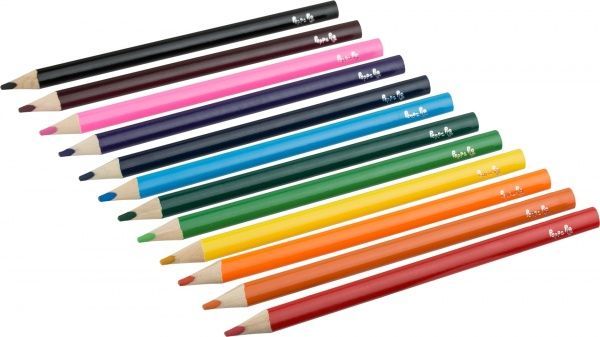 Карандаши цветные толстые трехгранные Свинка Пеппа Peppa Pig 12 цветов