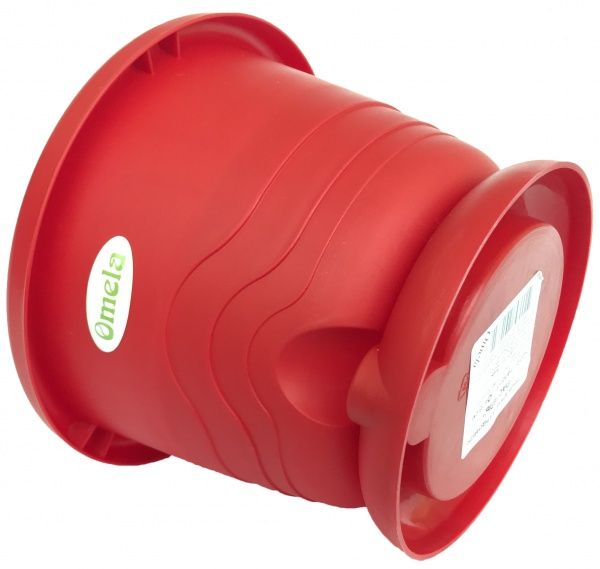 Горщик пластиковий ПАСТЕЛЬ d=12 см круглий паприка 