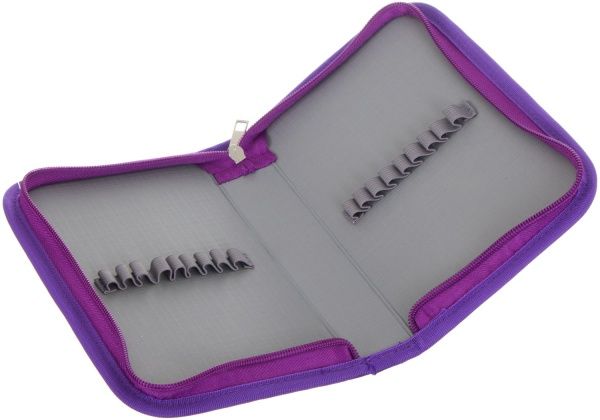 Пенал школьный на замке 21x13,5x4 см Принцесса-мечтательница фиолетовый с рисунком