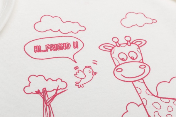 Футболка для дівчаток Модний Карапуз р.74 білий із рожевим 303-00024-2 