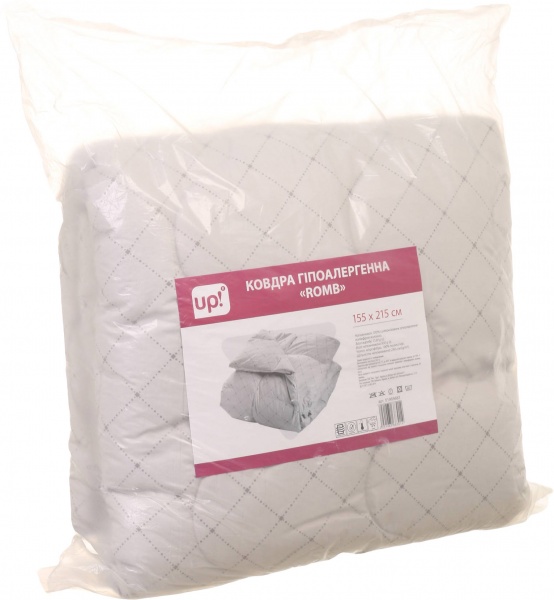 Ковдра Romb 155x215 см UP! (Underprice) сірий із принтом