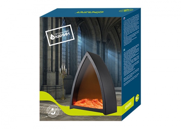 Настільна лампа декоративна ФАZА Камін FL-H37USB чорний 5034419 