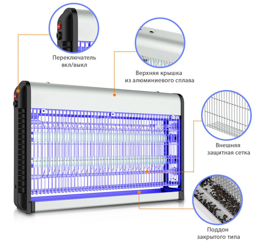 Прибор от насекомых JB20D-2x10W