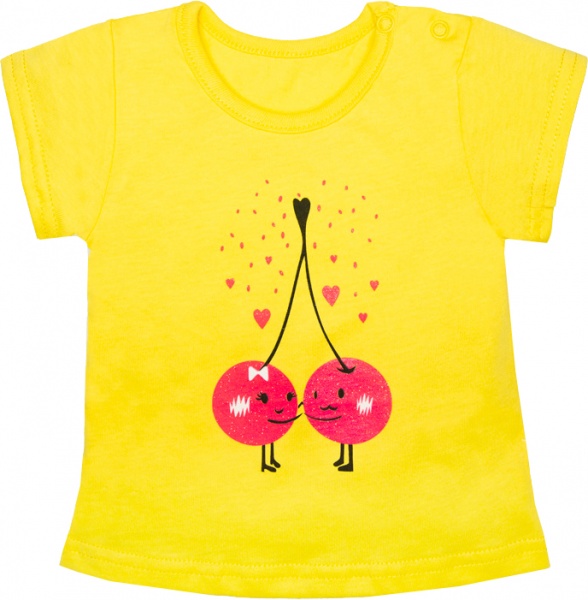 Футболка для дівчаток для дівчаток GABBI FT-22-2/1 р.68 жовтий 13127 