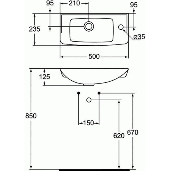 Умывальник Vidima Ulysse/Style W449401