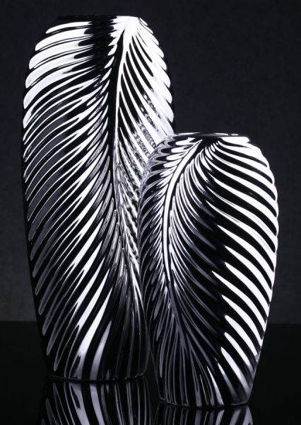 Ваза керамічна Feather 17х14,4х36,3 см, срібна