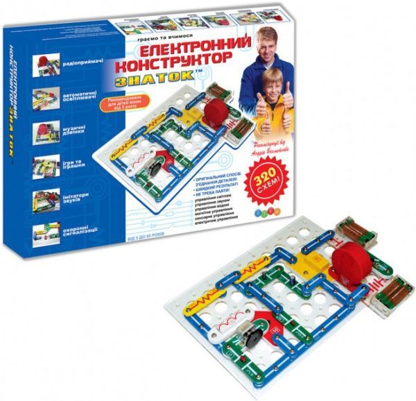 Конструктор Знаток электронный 320 схем REW-K002