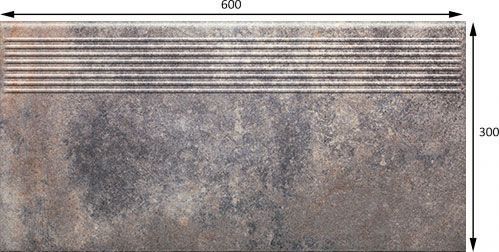 Клинкерная плитка Marsala grys stopnica prosta 30x60 Ceramika Paradyz