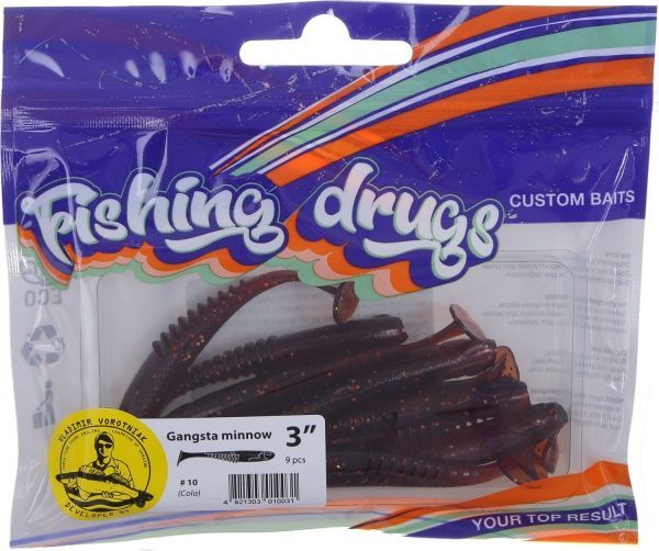 Приманки для ловли рыбы Гангста Минов 76 мм 9 шт. кола