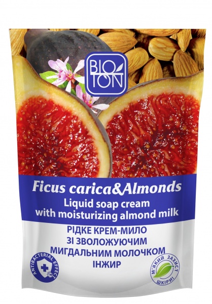 Крем-мыло Bioton Инжир с увлажняющим миндальным молочком 450 мл