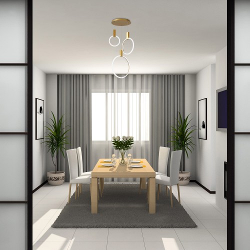 Світильник світлодіодний Feron AL6500 GRAND 50 Вт білий/хром 2700-6500 К 