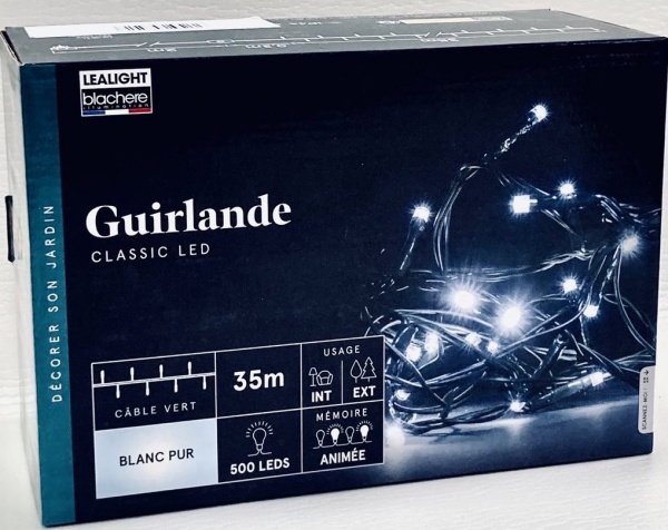 Электрогирлянда линейная Blachere светодиодная (LED) 500 ламп 35 м 