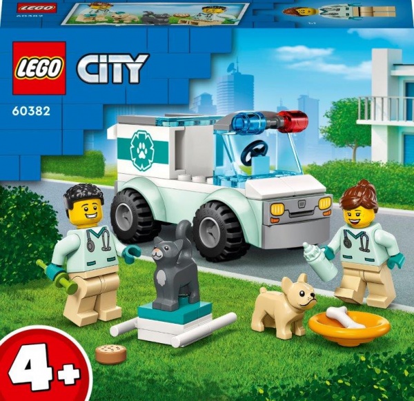 Конструктор LEGO City Спасательный ветеринарный фургон 60382