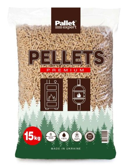 Пеллеты с древесины Pallet Expert 6 мм 15 кг