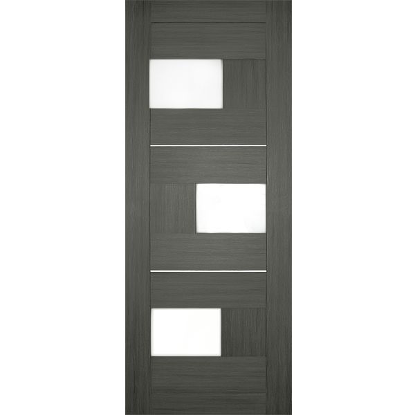 Дверне полотно ОМіС Куб 80 см мокко зі склом