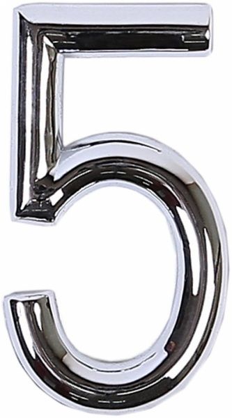 Цифра 5 цинк хром 75 мм Larvij LNZ754 CP #5