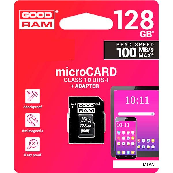 Карта пам'яті Goodram microSDXC 128 ГБ Class 10 M1AA-1280R12