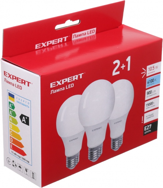 Лампа світлодіодна Expert 10,5 Вт E27 4100 К ELTg-A60-10W-E27-4100K-3p 