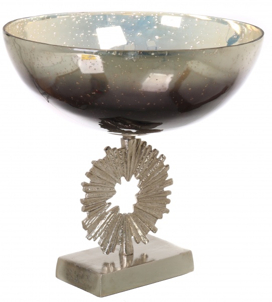 Фруктовница PANACHE Starburst 36 см темно-синий с золотым/никель 