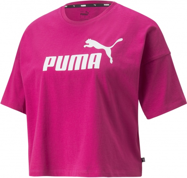 Футболка Puma ESS Cropped Logo Tee 58686686 р.L малиновий