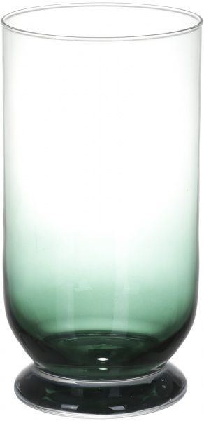 Ваза стеклянная зеленая Омбре 15,5х30 см Wrzesniak Glassworks