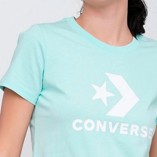 Футболка Converse STAR CHEVRON TEE 10018569-316 S бирюзовый