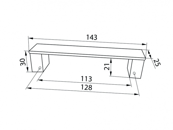 Мебельная ручка накладная DC DL 35M/128 BLKG 128 мм черный глянец