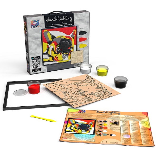 Картина з легкого пластиліну Moon Light Clay mini Мопс 30х30 см 70081