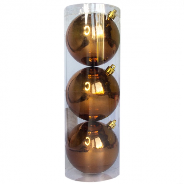 Набор елочных шаров Девилон 251345 d80 мм 3 шт./уп. 