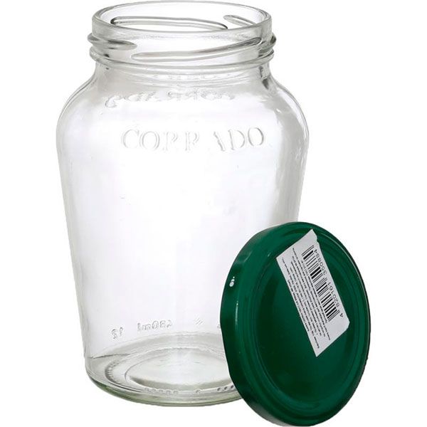 Банка для консервування з металевою кришкою твіст-оф фігурна 480 мл 