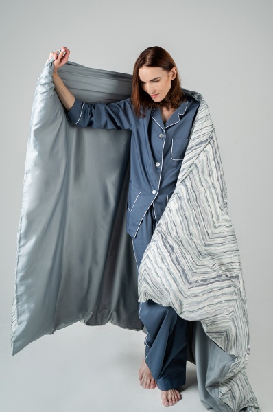 Комплект постельного белья Novel Dunes семейный голубой с рисунком Decoflux 