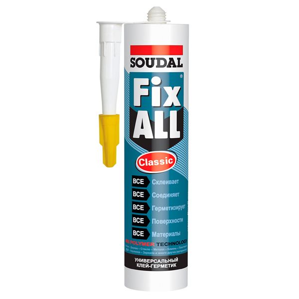 Клей-герметик SOUDAL FIX ALL Classic 290мл сірий