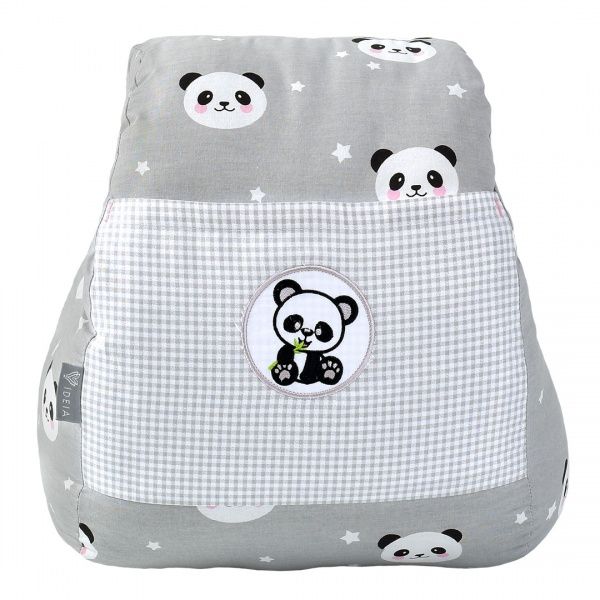 Подушка для годування Mini Панда 30х28х30 см сіра IDEIA