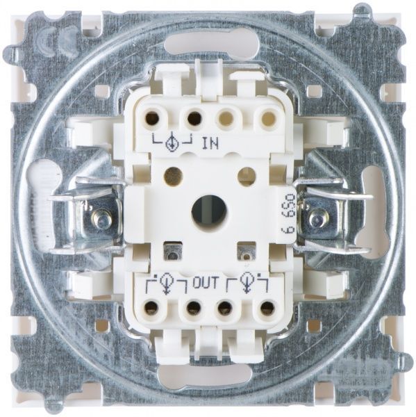 Вимикач прохідний одноклавішний ABB Neo без підсвітки 10 А 230В IP20 білийкрижаний сірий 1 3559M-A00651 44 12