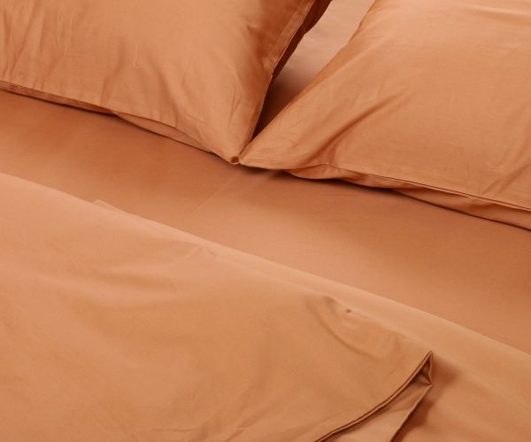 Комплект постільної білизни Mono orange D сімейний помаранчевий La Nuit 