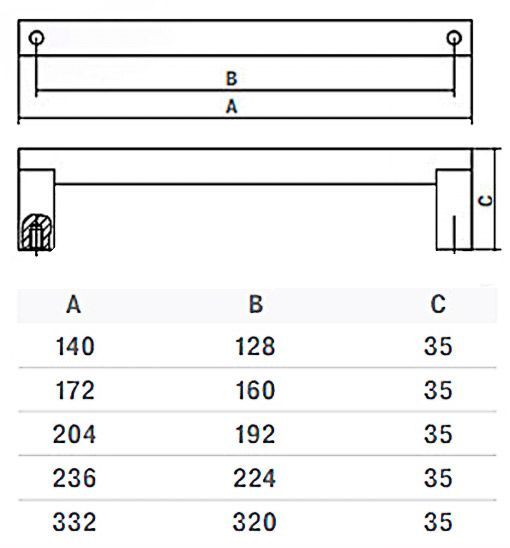 Меблева ручка 320 мм нержавіюча сталь MVM SS-1026-320 SS