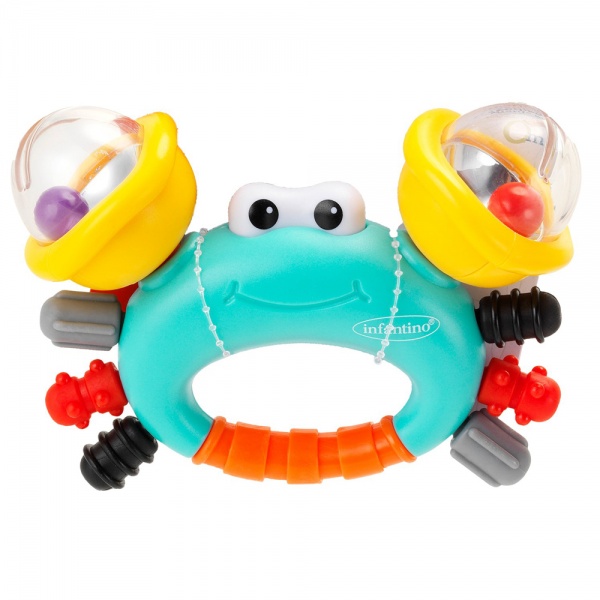 Игрушка-погремушка Infantino Улыбающийся крабик 316665