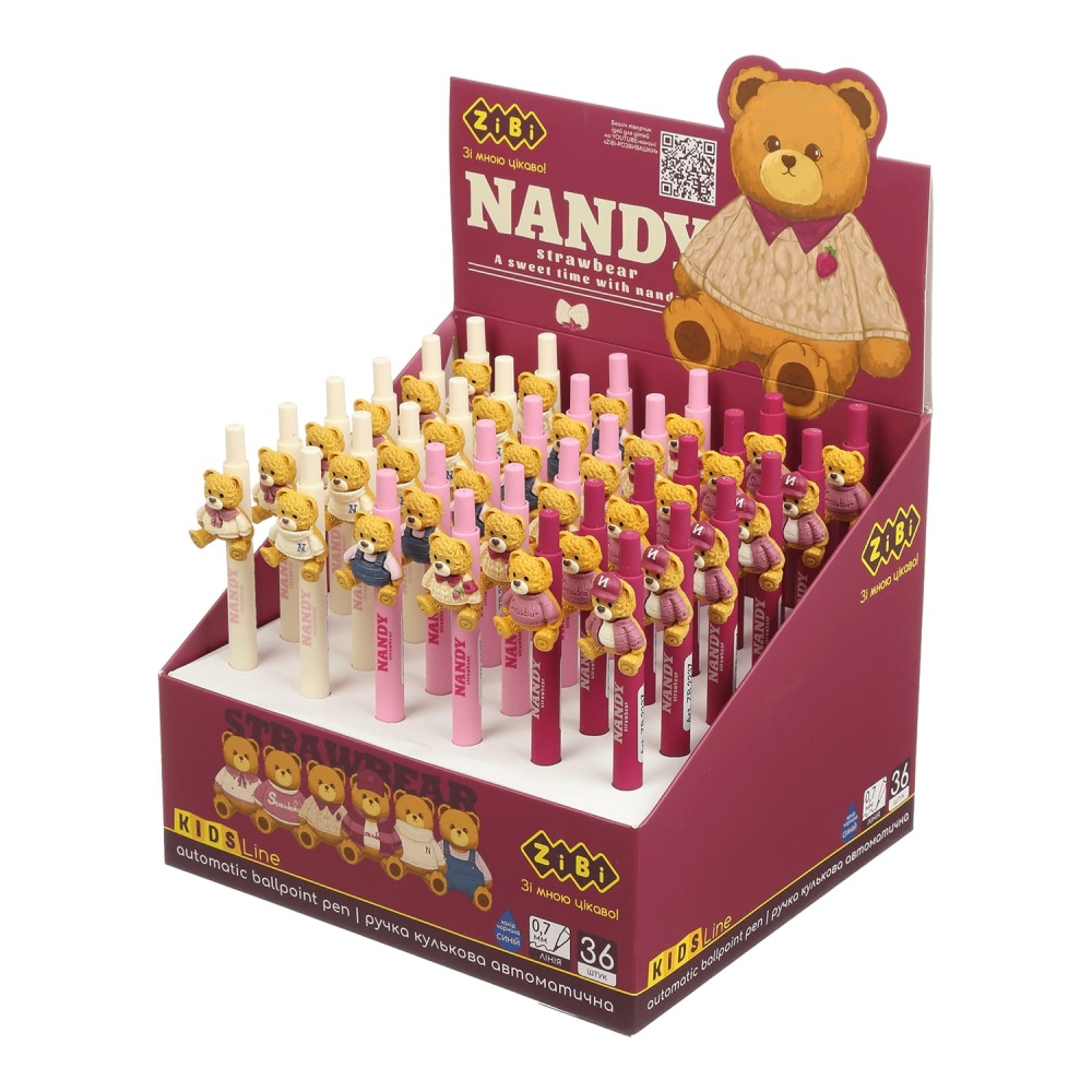 Ручка шариковая ZiBi BEAR TOY