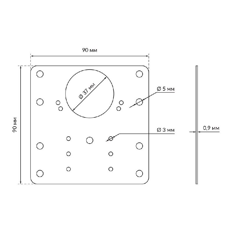 Комплект для ремонту меблевих петель 90x90 мм 68536