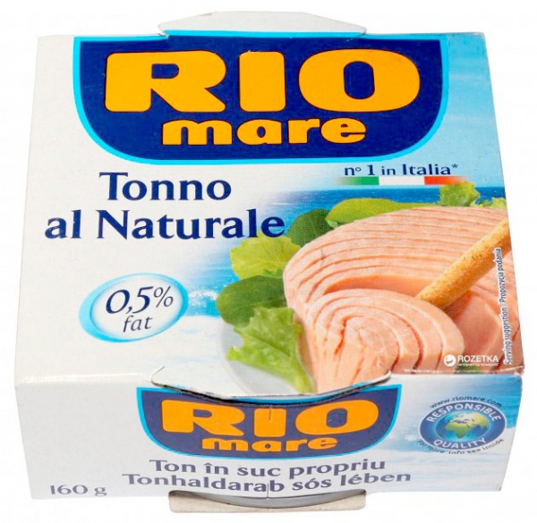 Консерва Rio Mare Тунец в собственном соку 160 г