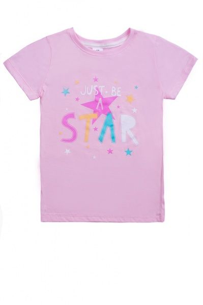 Футболка для дівчаток Luna Kids з принтом Star р.128 рожевий 