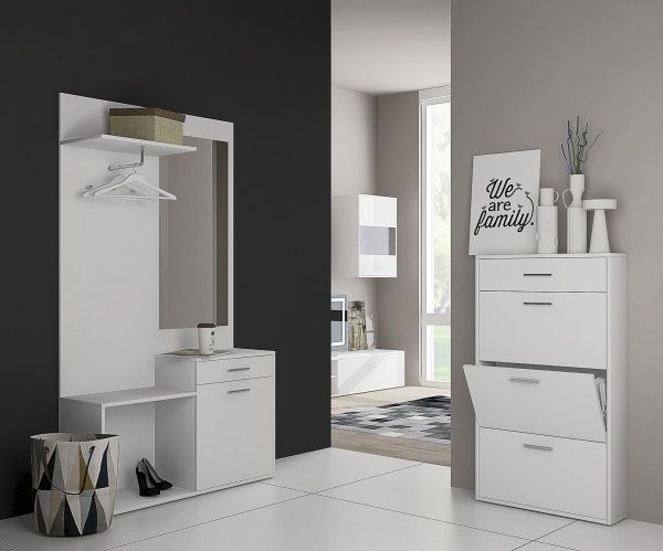 Тумба для обуви Сан Ріо ІІІ 280x700x1280 мм белый 